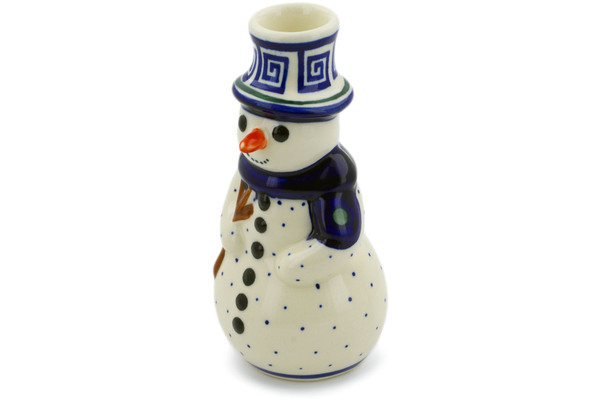 Snowman Candle Holder 6"