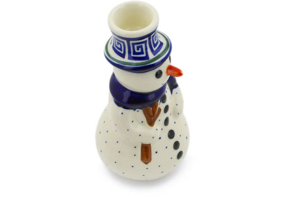 Snowman Candle Holder 6"