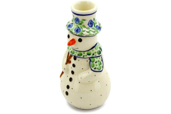 Snowman Candle Holder 6"