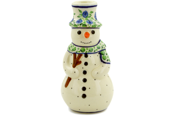 Snowman Candle Holder 6"