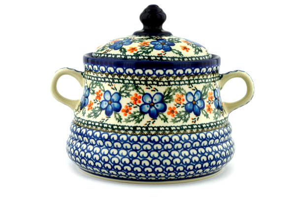 Jar with Lid and Handles 9"