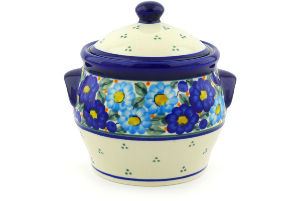 Jar with Lid and Handles 6"