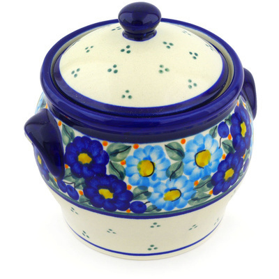 Jar with Lid and Handles 6"