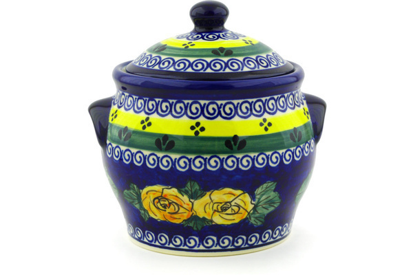 Jar with Lid and Handles 6"