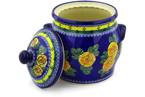 Jar with Lid and Handles 11"