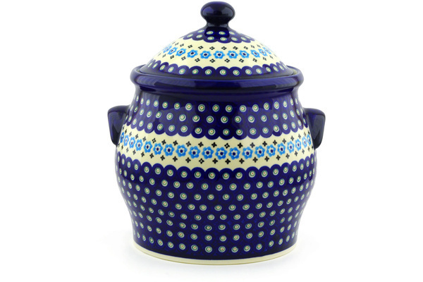 Jar with Lid and Handles 11"