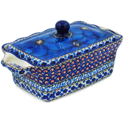 Jar with Lid and Handles 8"