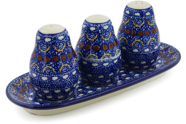 Salt and Pepper with Toothpick Holder 10"