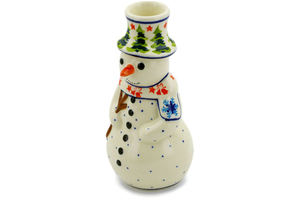 Snowman Candle Holder 6"