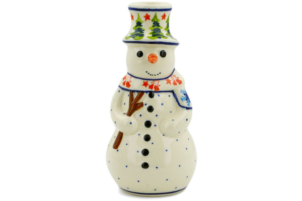 Snowman Candle Holder 6"
