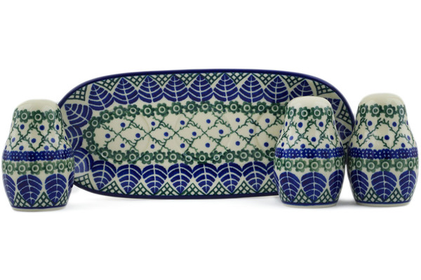 Salt and Pepper with Toothpick Holder 10"