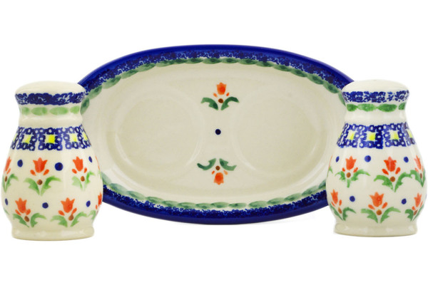 3-Piece Salt and Pepper Set with Tray