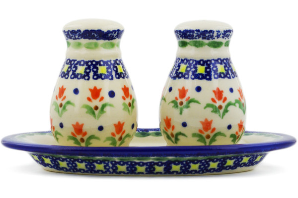 3-Piece Salt and Pepper Set with Tray