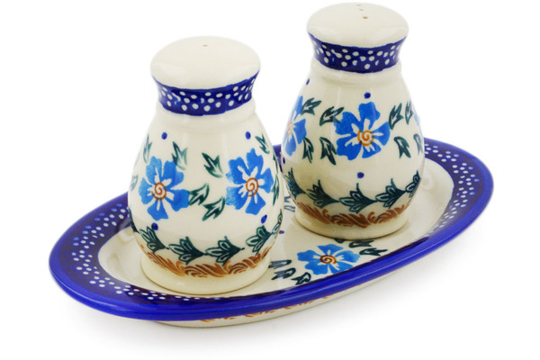 3-Piece Salt and Pepper Set with Tray
