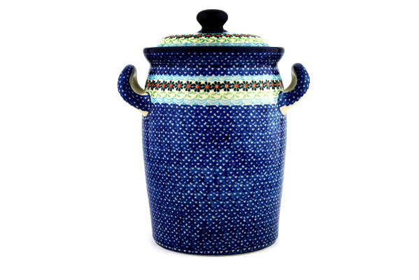 Jar with Lid and Handles 11"