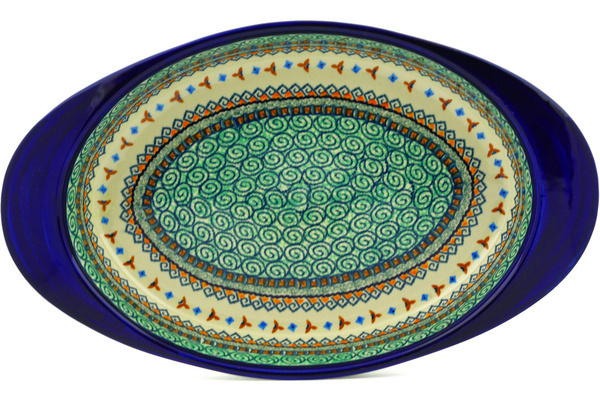 Oval Baker with Handles 17"