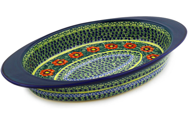 Oval Baker with Handles 17"