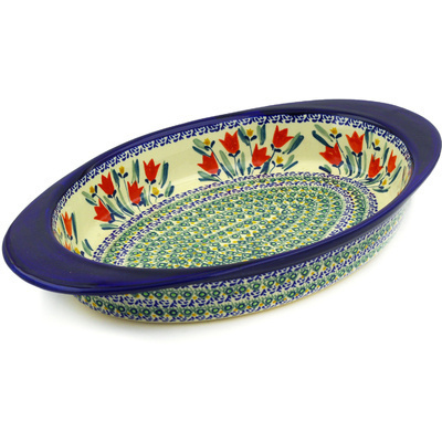 Oval Baker with Handles 17"