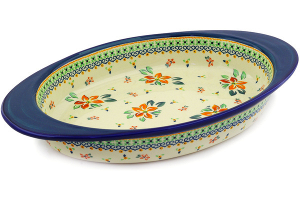 Oval Baker with Handles 17"