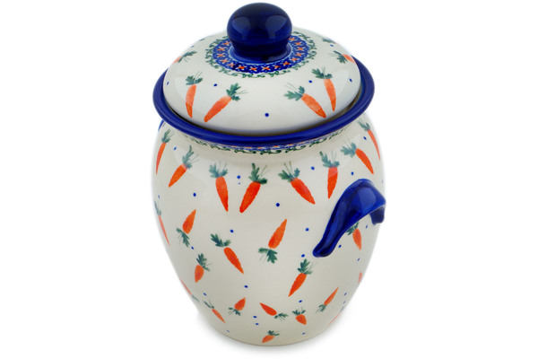 Jar with Lid and Handles 9"