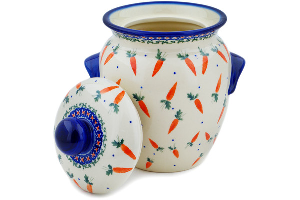 Jar with Lid and Handles 9"