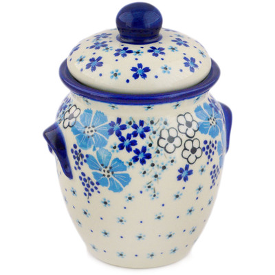 Jar with Lid and Handles 7"