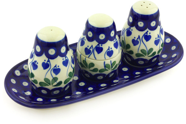 Salt and Pepper with Toothpick Holder 10"