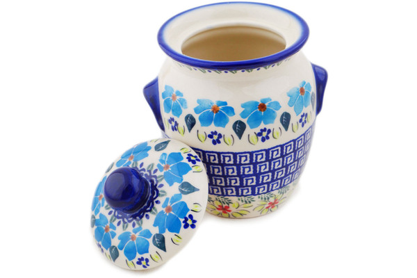 Jar with Lid and Handles 7"