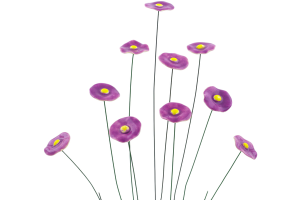 10-Piece Ceramic Flowers Set