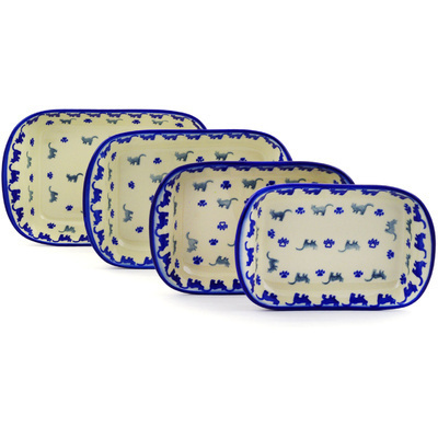 Set of 4 Rectangular Bakers 11"