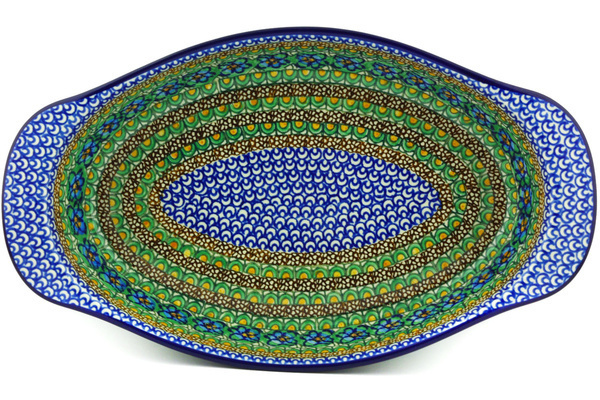 Oval Baker with Handles 15"