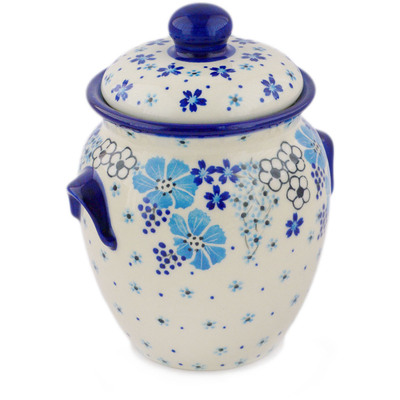 Jar with Lid and Handles 7"