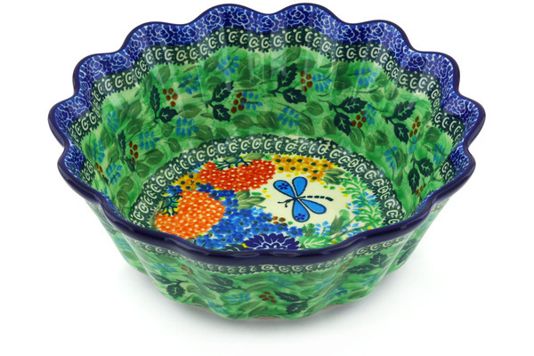 Scalloped Fluted Bowl 9"