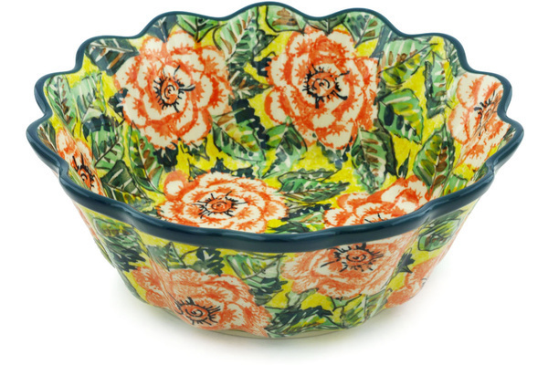 Scalloped Fluted Bowl 9"