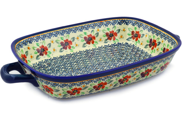 Rectangular Baker with Handles 19"