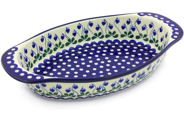 Oval Baker with Handles 15"