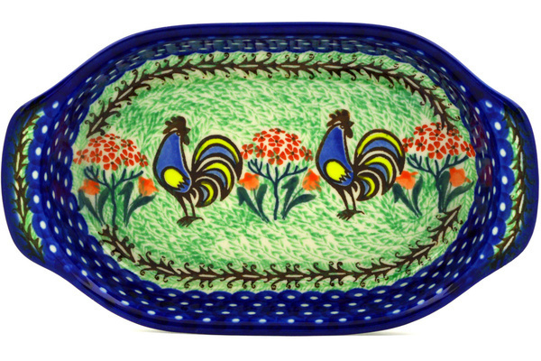 Oval Baker with Handles 8"