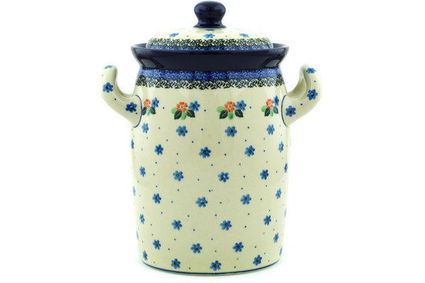 Jar with Lid and Handles 9"