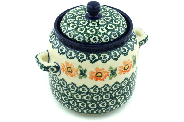 Jar with Lid and Handles 6"