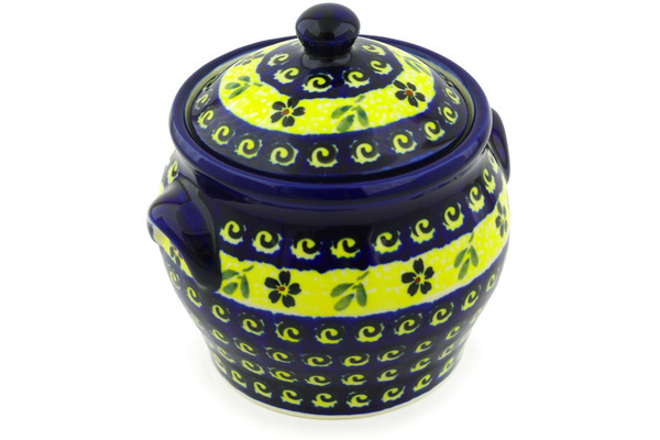 Jar with Lid and Handles 6"