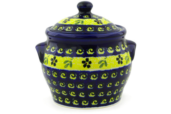 Jar with Lid and Handles 6"