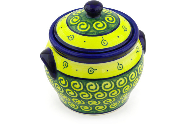 Jar with Lid and Handles 6"