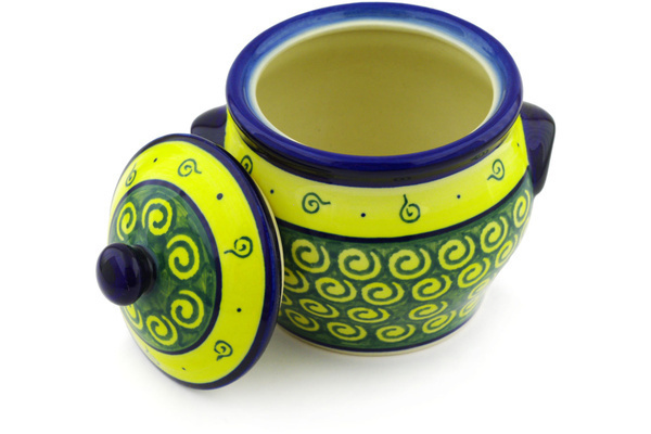 Jar with Lid and Handles 6"