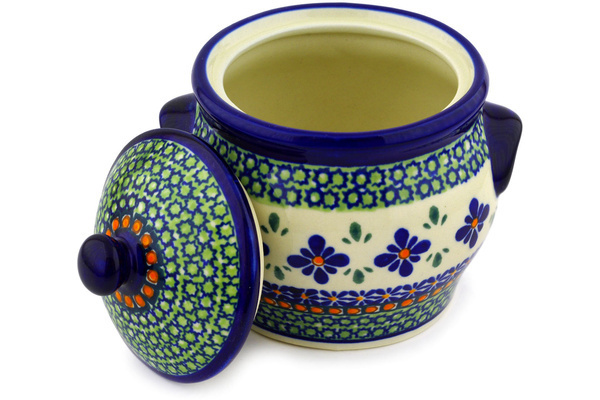 Jar with Lid and Handles 6"