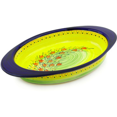 Oval Baker with Handles 17"