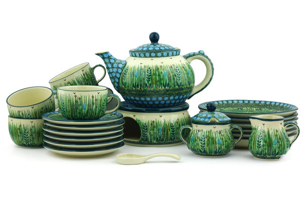 Dessert Set for 6 with Heater 40 oz