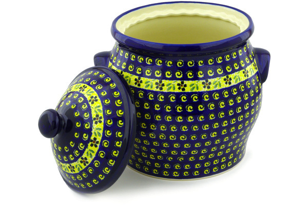 Jar with Lid and Handles 11"