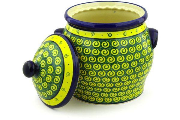 Jar with Lid and Handles 11"