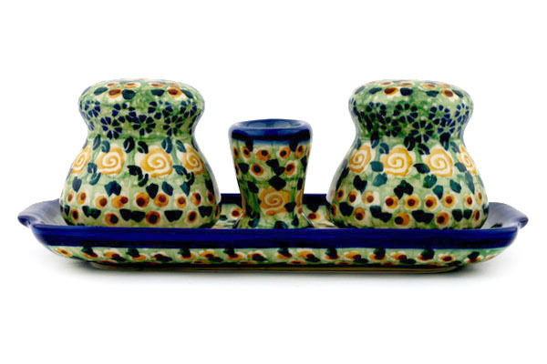 Salt and Pepper with Toothpick Holder 8"