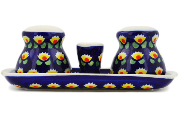 Salt and Pepper with Toothpick Holder 8"